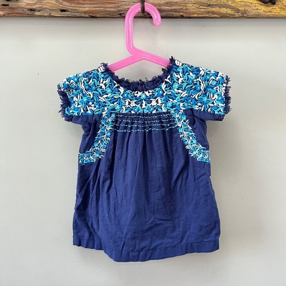 Peek Short Sleeve Embroidered Dress-‎ Size 18-24 months